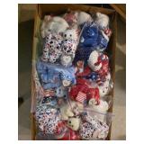 Box of Patriotic Ty Beanie Babies