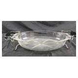 Vintage glass casserole dish featuring a