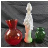vintage Avon white milk glass floral bud vase