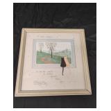 Vintage lithograph "A Better Friend" by artist D.