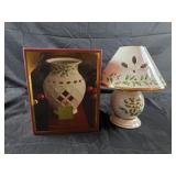 Lenox Holiday Candle Lamp features a porcelain