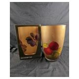 JcPenney decoupage vase fruit theme
