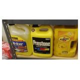 De-Icer, Antifreeze and oil. Opened