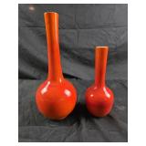 vintage MCM Royal Haeger bulb bud vases in a