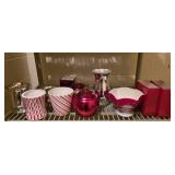 Christmas vases, candy dishes