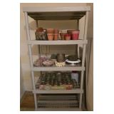 36x72x24 five teir plastic shelving contents Not