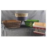 Assorted Metal planters