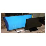 2 messed up LG flat screen tvs for parts or scrap