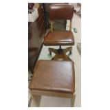 Office chair with storage ottoman