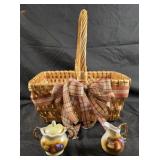 vintage Enesco porcelain miniature sugar bowl and
