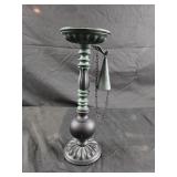 vintage metal and wood votive candle holder with