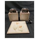 vintage Imari-style porcelain trinket boxes made