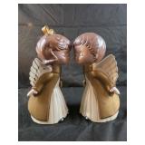 vintage hand-painted ceramic "kissing angels"