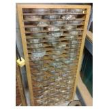 Handmade wood organizer with contents 14 1/2 x