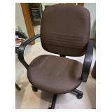 Computer chair brown fabric