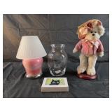 Bearington Collection teddy bear wearing a pink