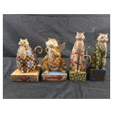 4 Jim shore cat figurines