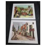 vintage lithograph art prints, 12x10 titled