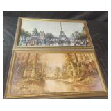 Vintage framed artwork