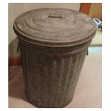 Galvanized trash can with lid with handles