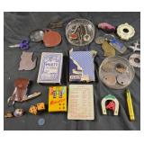 Playing cards, pins, key chains and more