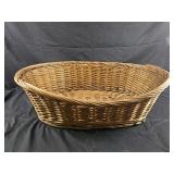 natural wicker pet basket 24" wide