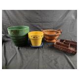 vintage Chinese woven basket with handles,