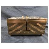 Vintage Brass Expanding 3 Tier Jewelry 6x3 filled