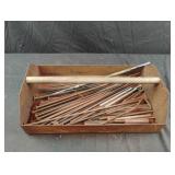 Metal tool tray with long bolts