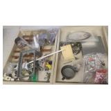 Rubbermaid trays with contents......