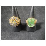 Two Gold colored Fashion rings