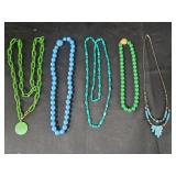 Blue and Green Colored Necklaces