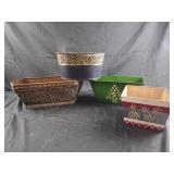 Assorted Metal planters