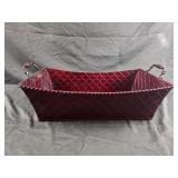17x5x10 red metal basket tray