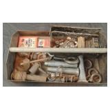Metal handles tool tray with contents