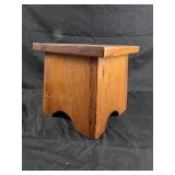 vintage wooden step stool  9x9x9