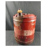 Vintage metal gas can 5 gal