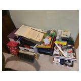 Office supplies, paper, envelopes, binders, vtg