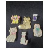 Cat Brooches