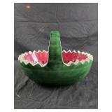 vintage ceramic watermelon basket