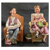 vintage Brinnco springy head Grandma knitting and