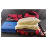 Throws, umbrellas and overnight bags