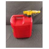 No-Spill 2 1/2 gal gas jug with liquid