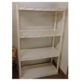 Plastic shelf 34 x 55 x 14 with misc Christmas