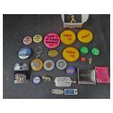 Miscellaneous Memorabilia- political pins,