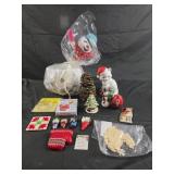 Assorted christmas decor and magnets