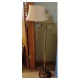Brass colored floor lamp 55" tall