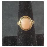 14k Pink Coral Ring - sz
