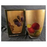 JcPenney decoupage vase fruit theme