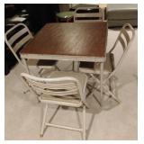 Card table and 4 chairs 30 x 26